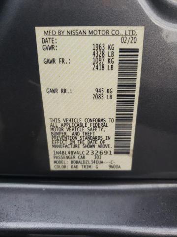 Photo 11 VIN: 1N4BL4BV4LC232691 - NISSAN ALTIMA S 