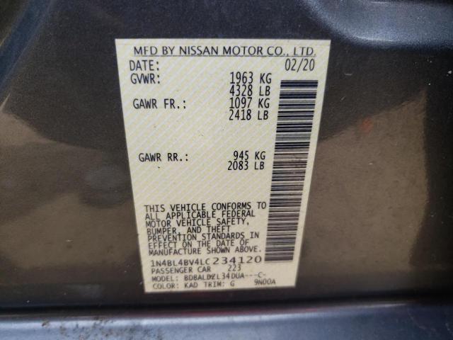 Photo 11 VIN: 1N4BL4BV4LC234120 - NISSAN ALTIMA S 