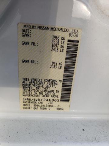 Photo 11 VIN: 1N4BL4BV4LC246865 - NISSAN ALTIMA S 