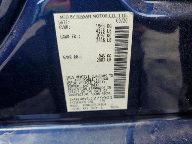 Photo 11 VIN: 1N4BL4BV4LC279901 - NISSAN ALTIMA S 