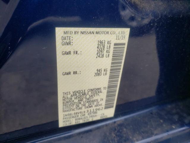 Photo 9 VIN: 1N4BL4BV4LN311962 - NISSAN ALTIMA S 