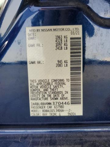 Photo 11 VIN: 1N4BL4BV4MN370446 - NISSAN ALTIMA S 