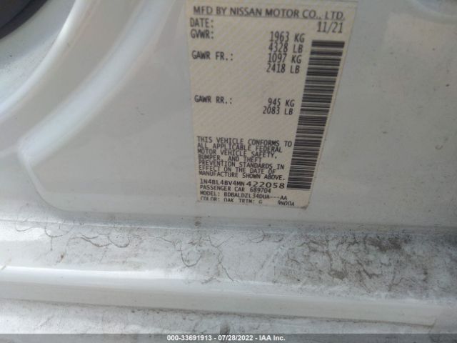 Photo 8 VIN: 1N4BL4BV4MN422058 - NISSAN ALTIMA 