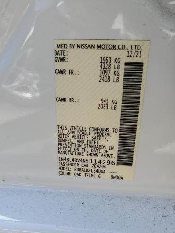 Photo 9 VIN: 1N4BL4BV4NN314296 - NISSAN ALTIMA S 