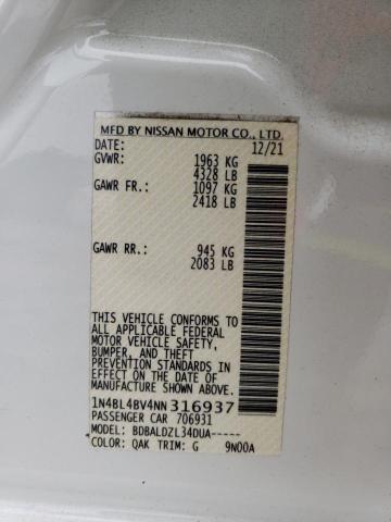 Photo 12 VIN: 1N4BL4BV4NN316937 - NISSAN ALTIMA S 