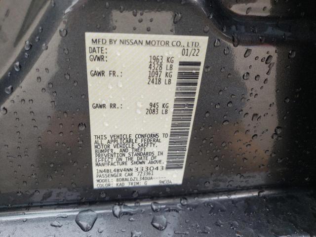 Photo 9 VIN: 1N4BL4BV4NN333043 - NISSAN ALTIMA S 