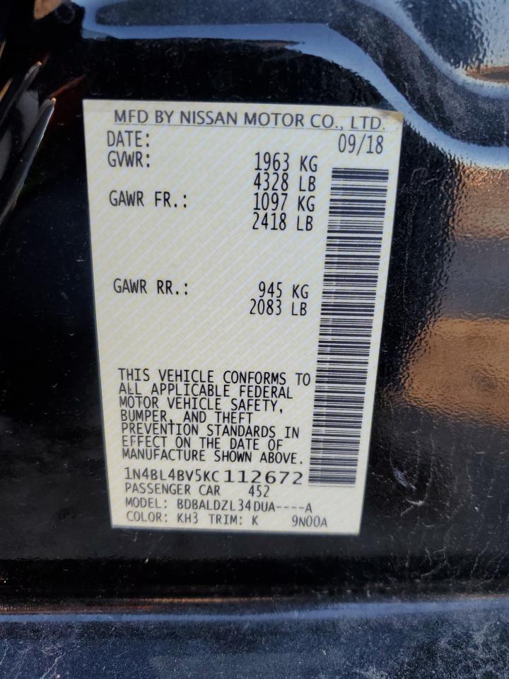 Photo 12 VIN: 1N4BL4BV5KC112672 - NISSAN ALTIMA 