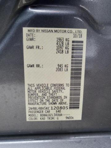 Photo 9 VIN: 1N4BL4BV5KC120805 - NISSAN ALTIMA S 