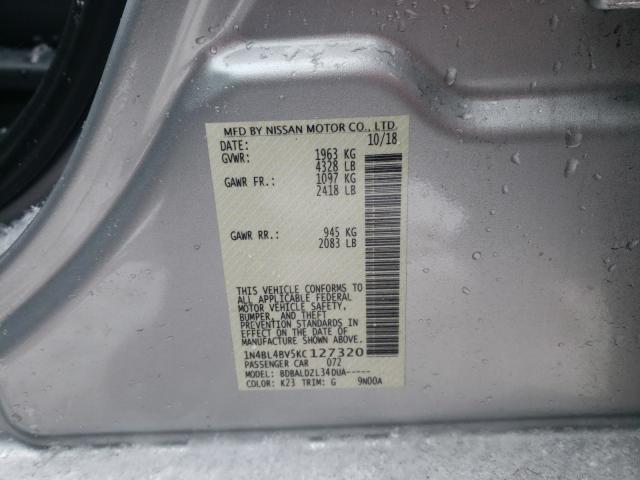 Photo 9 VIN: 1N4BL4BV5KC127320 - NISSAN ALTIMA S 