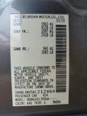 Photo 11 VIN: 1N4BL4BV5KC212464 - NISSAN ALTIMA 