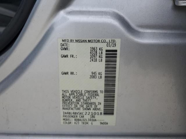 Photo 11 VIN: 1N4BL4BV5KC221018 - NISSAN ALTIMA S 