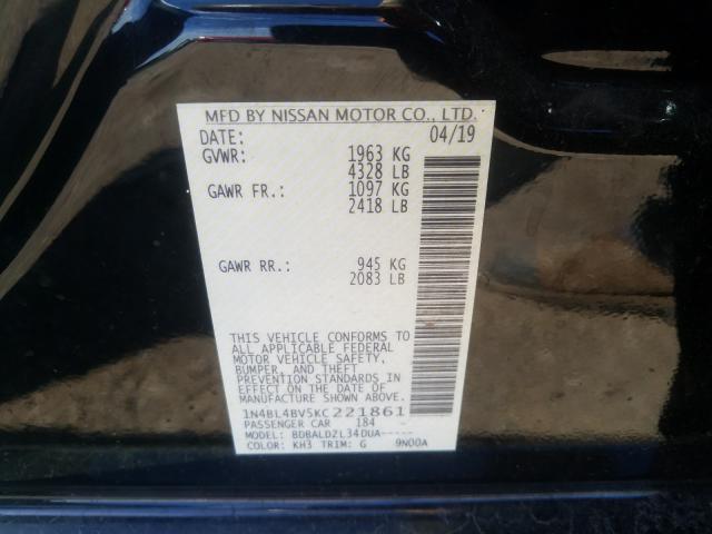 Photo 9 VIN: 1N4BL4BV5KC221861 - NISSAN ALTIMA 