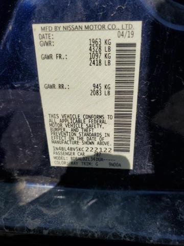 Photo 11 VIN: 1N4BL4BV5KC222122 - NISSAN ALTIMA S 