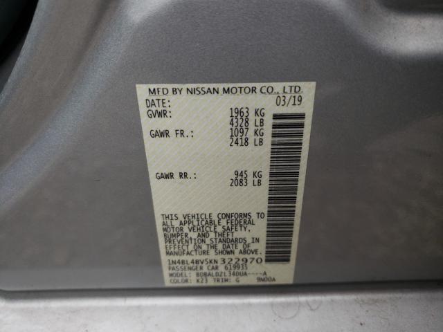 Photo 9 VIN: 1N4BL4BV5KN322970 - NISSAN ALTIMA S 