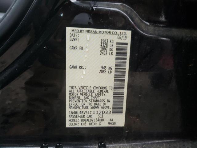 Photo 9 VIN: 1N4BL4BV5LC117033 - NISSAN ALTIMA S 