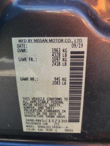 Photo 9 VIN: 1N4BL4BV5LC157130 - NISSAN ALTIMA S 