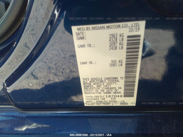 Photo 8 VIN: 1N4BL4BV5LC187048 - NISSAN ALTIMA 