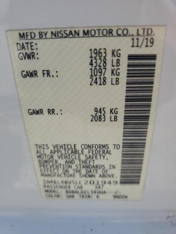 Photo 12 VIN: 1N4BL4BV5LC201949 - NISSAN ALTIMA 