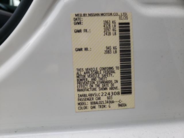 Photo 9 VIN: 1N4BL4BV5LC224308 - NISSAN ALTIMA S 