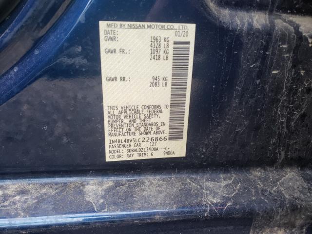 Photo 9 VIN: 1N4BL4BV5LC226866 - NISSAN ALTIMA S 