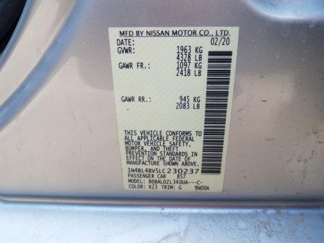 Photo 9 VIN: 1N4BL4BV5LC230237 - NISSAN ALTIMA S 