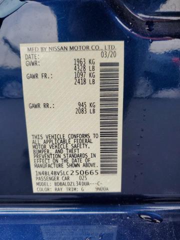 Photo 11 VIN: 1N4BL4BV5LC250665 - NISSAN ALTIMA S 