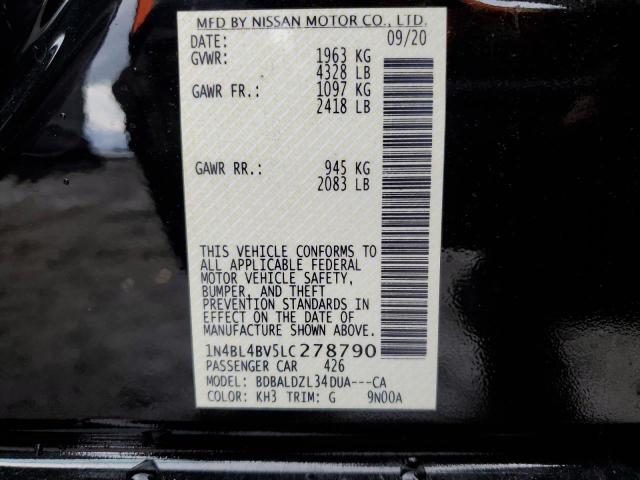 Photo 11 VIN: 1N4BL4BV5LC278790 - NISSAN ALTIMA S 