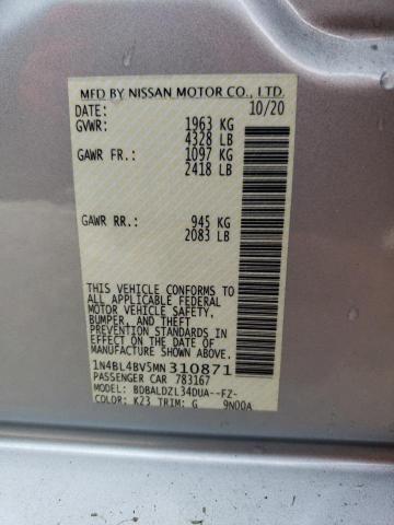 Photo 9 VIN: 1N4BL4BV5MN310871 - NISSAN ALTIMA S 