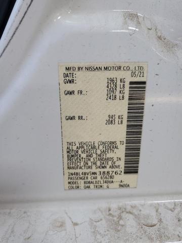 Photo 12 VIN: 1N4BL4BV5MN388762 - NISSAN ALTIMA S 