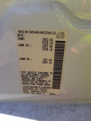 Photo 9 VIN: 1N4BL4BV5NN329986 - NISSAN ALTIMA S 