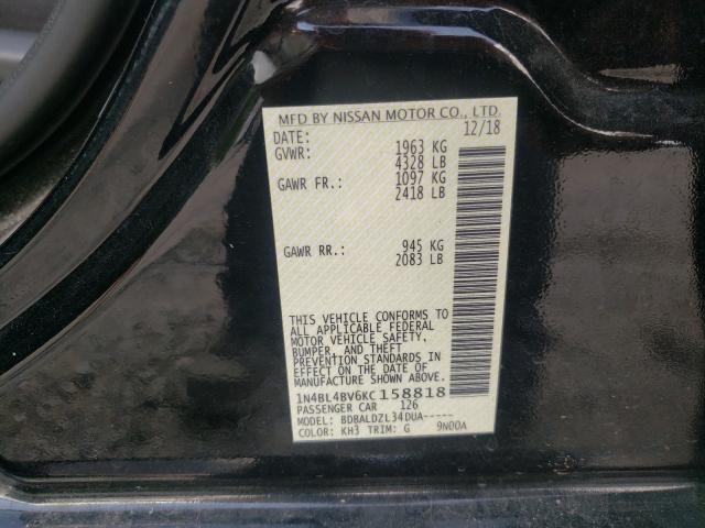 Photo 9 VIN: 1N4BL4BV6KC158818 - NISSAN ALTIMA S 