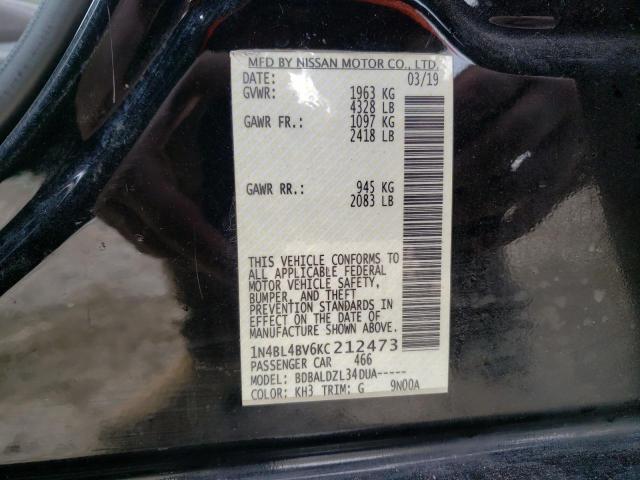 Photo 11 VIN: 1N4BL4BV6KC212473 - NISSAN ALTIMA S 