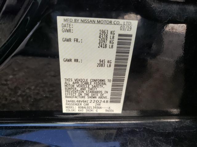 Photo 9 VIN: 1N4BL4BV6KC220248 - NISSAN ALTIMA S 