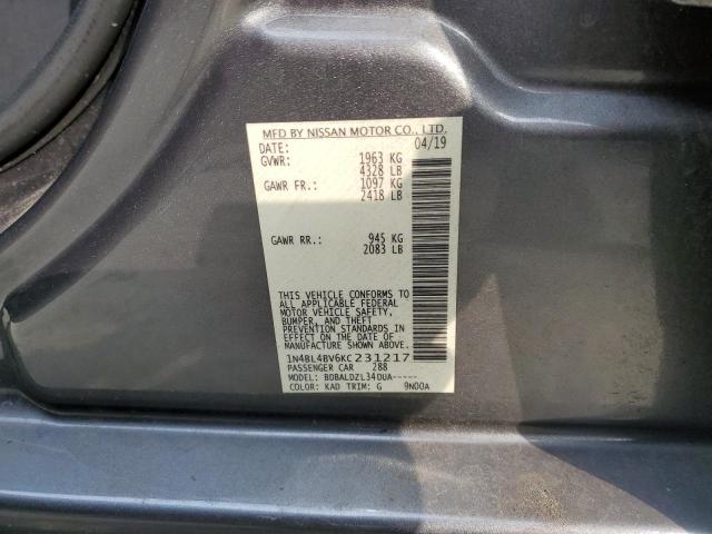 Photo 11 VIN: 1N4BL4BV6KC231217 - NISSAN ALTIMA S 