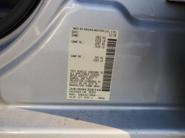 Photo 11 VIN: 1N4BL4BV6KN308348 - NISSAN ALTIMA S 