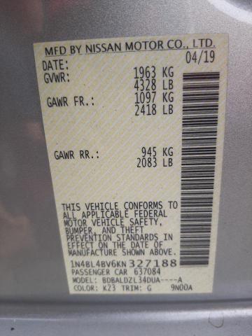 Photo 9 VIN: 1N4BL4BV6KN327188 - NISSAN ALTIMA S 