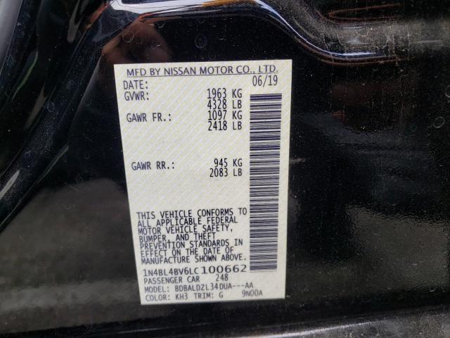 Photo 9 VIN: 1N4BL4BV6LC100662 - NISSAN ALTIMA S 