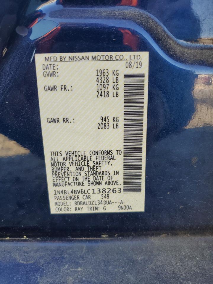 Photo 12 VIN: 1N4BL4BV6LC138263 - NISSAN ALTIMA 