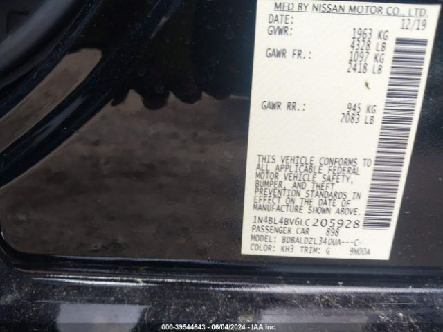 Photo 8 VIN: 1N4BL4BV6LC205928 - NISSAN ALTIMA 