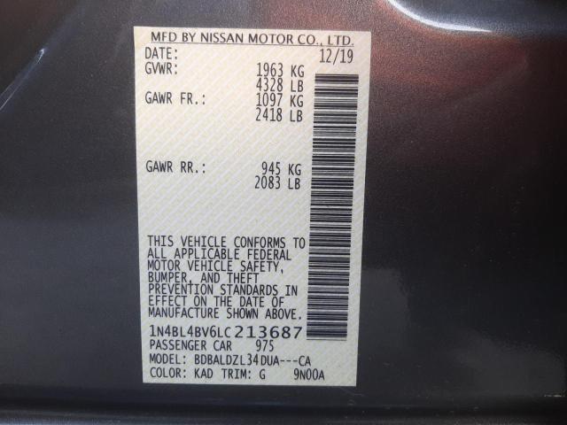 Photo 11 VIN: 1N4BL4BV6LC213687 - NISSAN ALTIMA S 