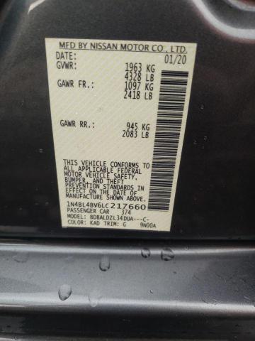 Photo 9 VIN: 1N4BL4BV6LC217660 - NISSAN ALTIMA S 