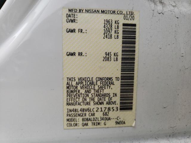 Photo 11 VIN: 1N4BL4BV6LC217853 - NISSAN ALTIMA S 