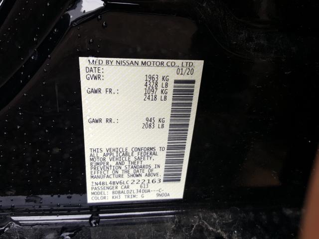 Photo 9 VIN: 1N4BL4BV6LC222163 - NISSAN ALTIMA S 