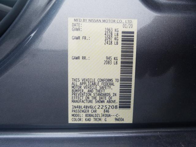 Photo 9 VIN: 1N4BL4BV6LC225208 - NISSAN ALTIMA S 