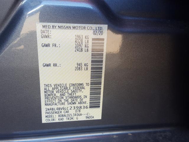 Photo 9 VIN: 1N4BL4BV6LC239836 - NISSAN ALTIMA S 