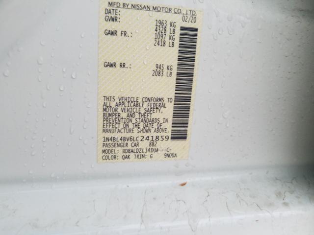 Photo 9 VIN: 1N4BL4BV6LC241859 - NISSAN ALTIMA S 