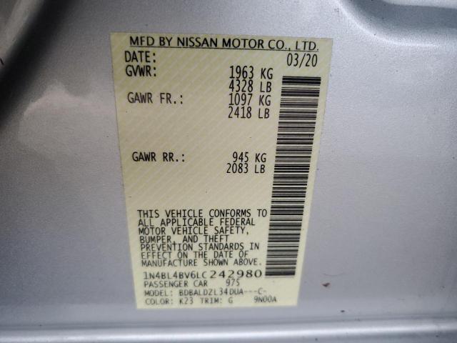 Photo 11 VIN: 1N4BL4BV6LC242980 - NISSAN ALTIMA 