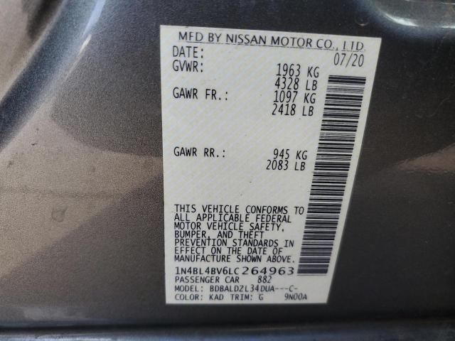 Photo 11 VIN: 1N4BL4BV6LC264963 - NISSAN ALTIMA S 