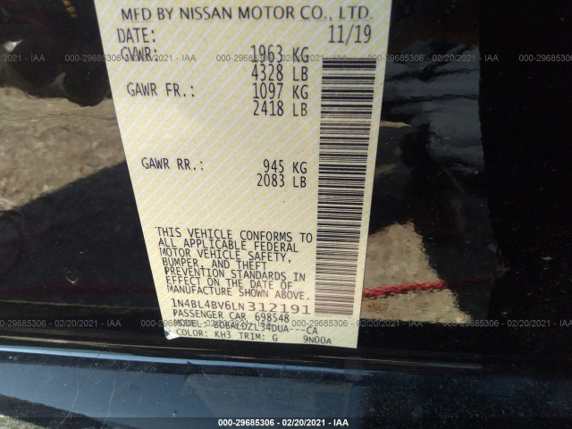 Photo 8 VIN: 1N4BL4BV6LN312191 - NISSAN ALTIMA 