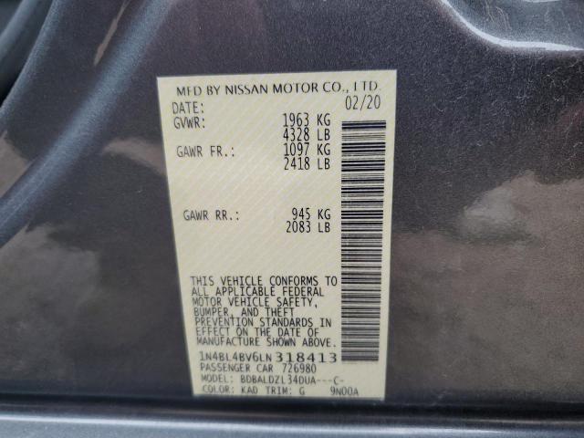 Photo 9 VIN: 1N4BL4BV6LN318413 - NISSAN ALTIMA S 